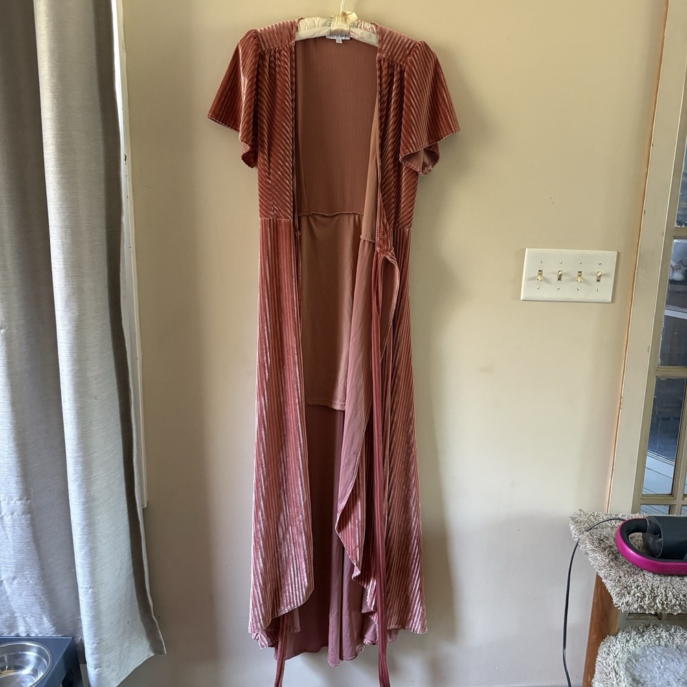 Baltic Born Dusty Rose Velvet Maxi Dress
